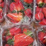 Erdbeeren in Verpackung