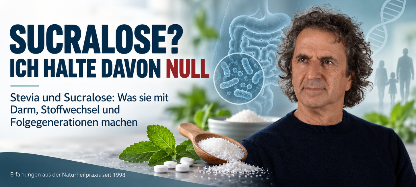 Sucralose und Stevia – René Gräber über mögliche Auswirkungen auf Darmflora, Stoffwechsel und Folgegenerationen