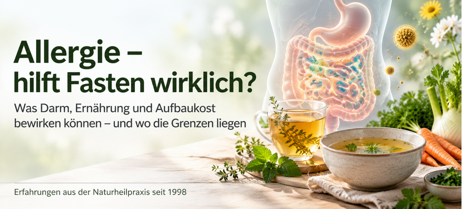 Heilfasten bei Allergien – Darm, Ernährung und Aufbaukost im Zusammenhang mit allergischen Beschwerden