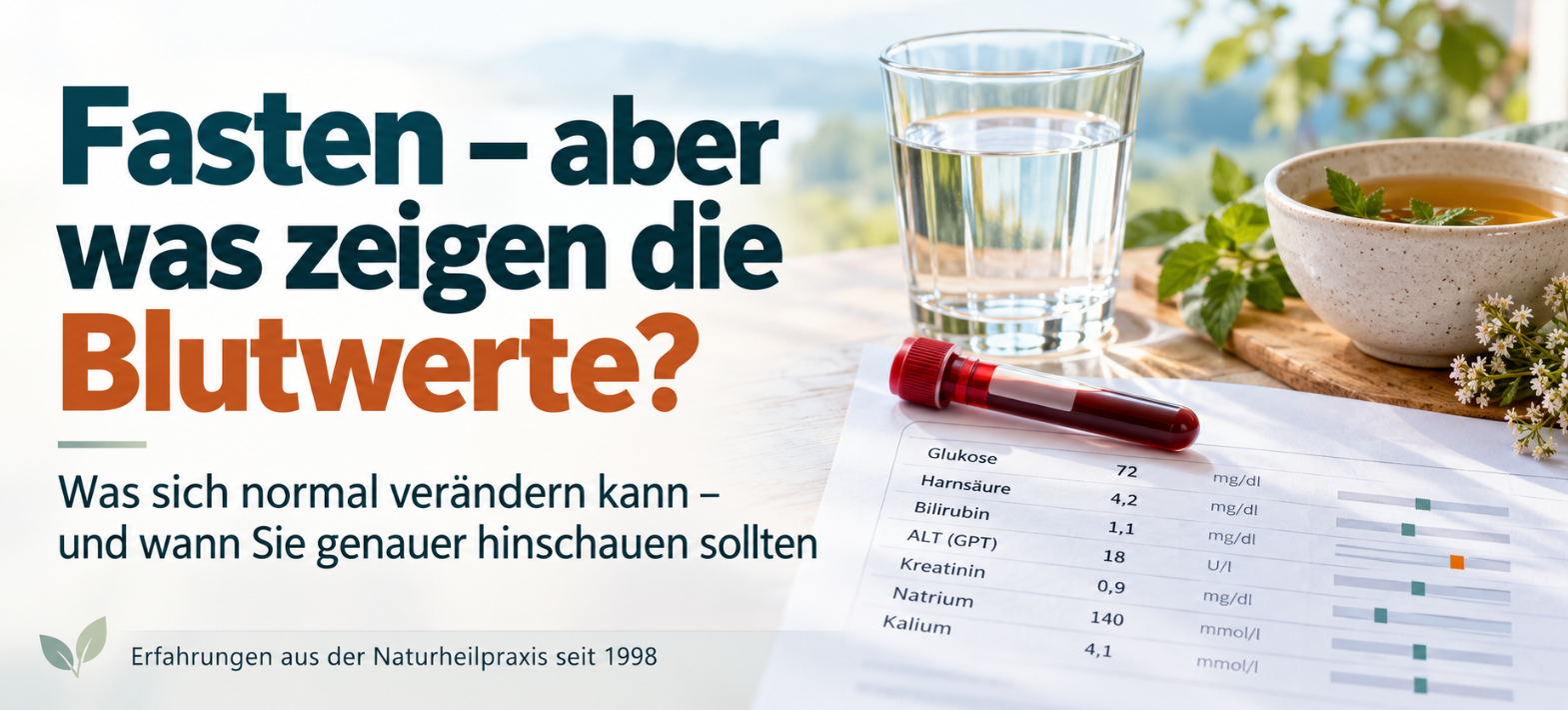 Blutwerte beim Fasten – Laborwerte wie Glukose, Harnsäure, Bilirubin und Kreatinin richtig beurteilen