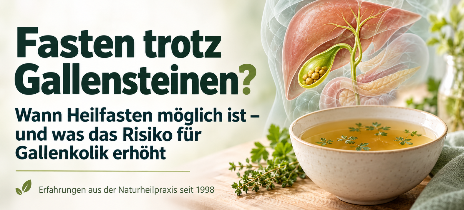 Heilfasten bei Gallensteinen – Gallenkolik-Risiko, Gallenblase und Fastenbrechen