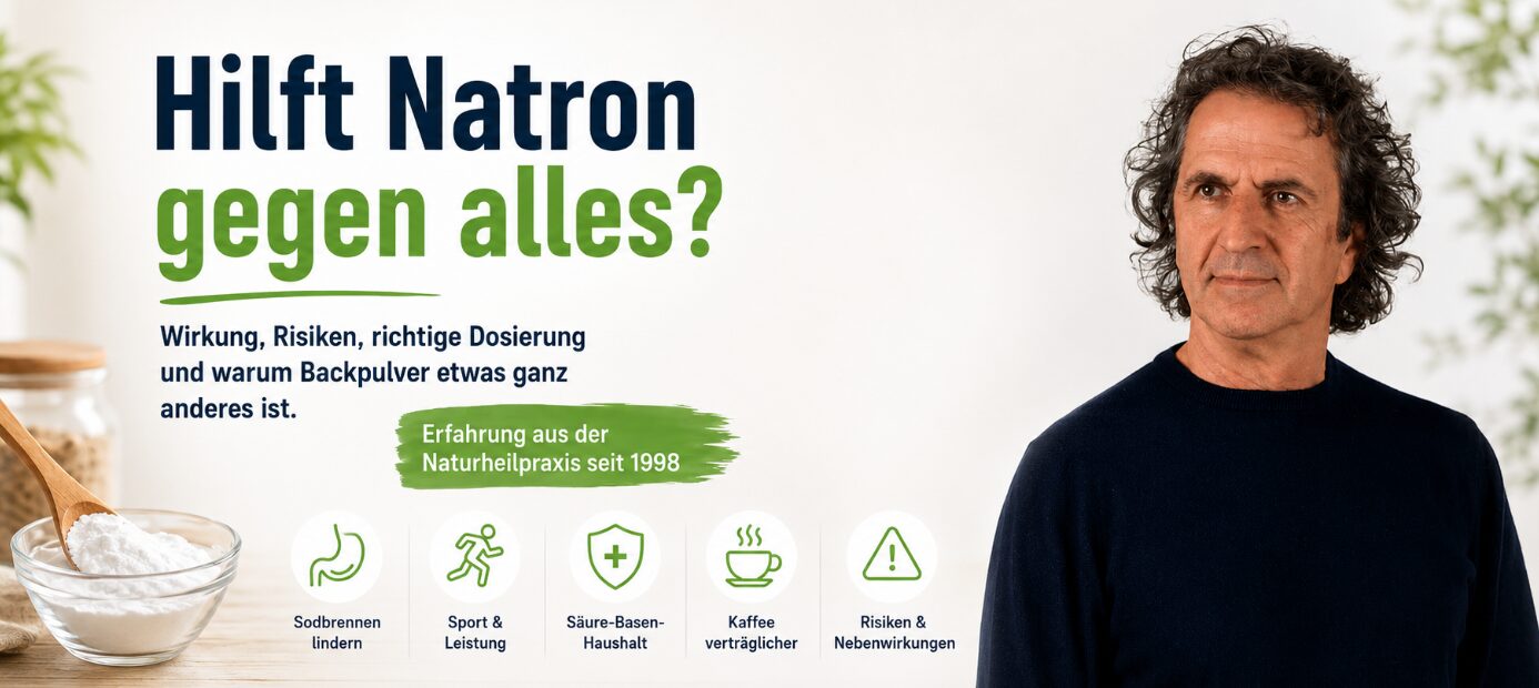 Beitragsbild zu Natron: René Gräber erklärt Wirkung, Dosierung, Risiken und Unterschied zu Backpulver