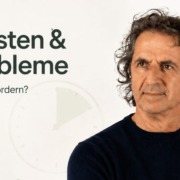 Fasten-Gallenprobleme-Rene-Graeber Fasten und Gallenprobleme: René Gräber mit Symbolen für Fasten, Ernährung und Gallenblase.